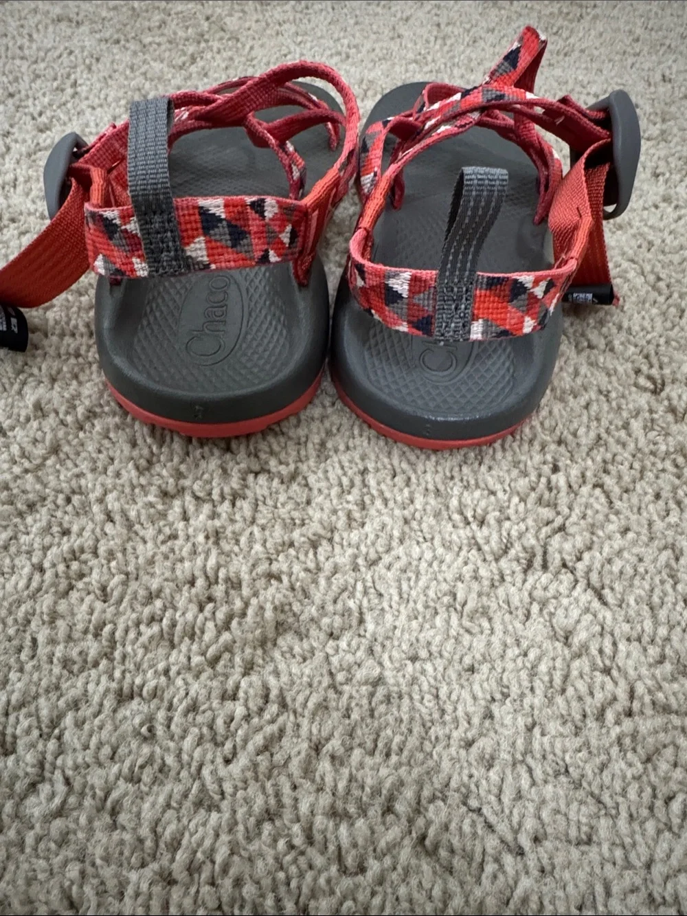 Chaco Kids Red Patterned Strap Sandals